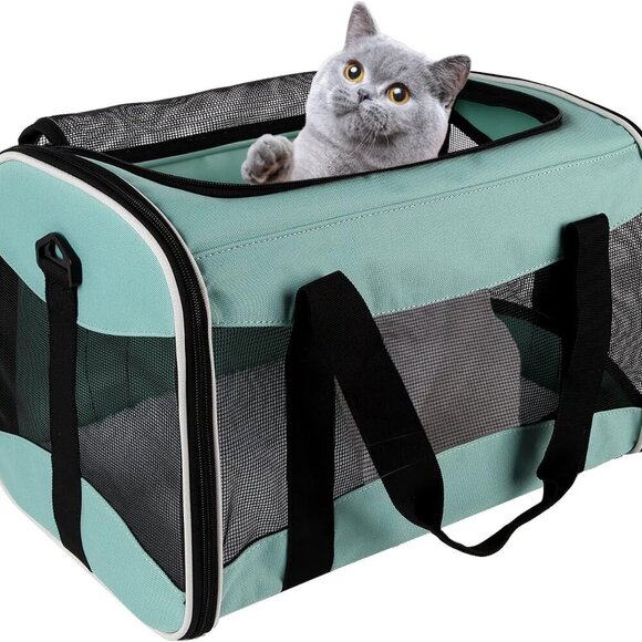 Cat Carrying Case Pet Dog Carrier Soft-Sided Cat Bag Airline Approved, Pet Trave - Picture 8 of 8
